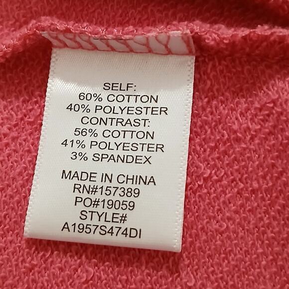 Originality Dry Goods Women's Medium Rose Pink Sweatshirt Cotton/Poly Blend - Picture 8 of 9